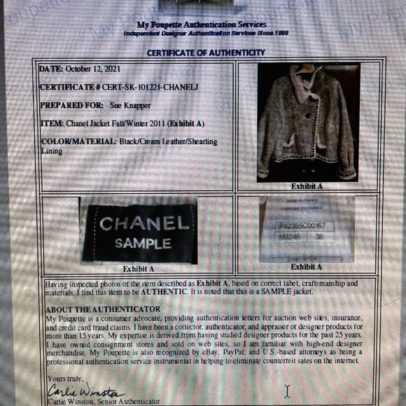 CHANEL Grey Black Distressed Leather & Shearling from 2011 RUNWAY Jacket $8.2K - Picture 13 of 14